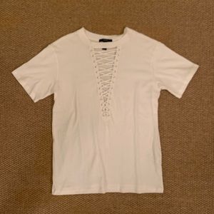 Forever 21 lace up T-shirt
